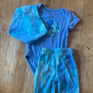 Blue Mickey Mouse Baby Outfit Set